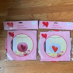 2 Valentine 10” Paper Lanterns